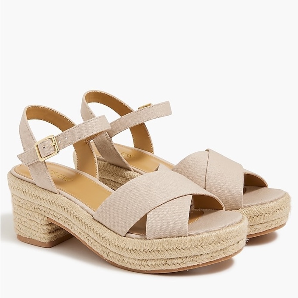J Crew Platform espadrille sandals BN857
